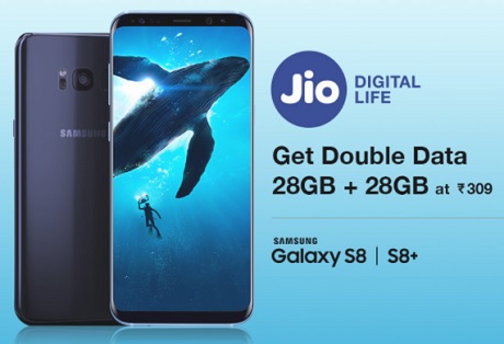 India Desire : Samsung Jio Offer : Get Double Data On Every Recharge Of Rs 309 Or 509